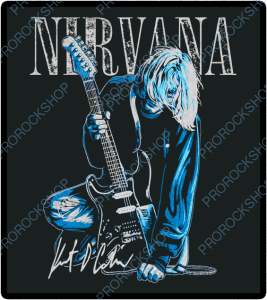 nášivka na záda, zádovka Nirvana - Kurt Cobain guitar