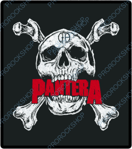 nášivka na záda, zádovka Pantera - skull, logo