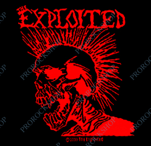 nášivka The Exploited - Red Mohican Skull