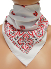 šátek bandana paisley, červený vzor